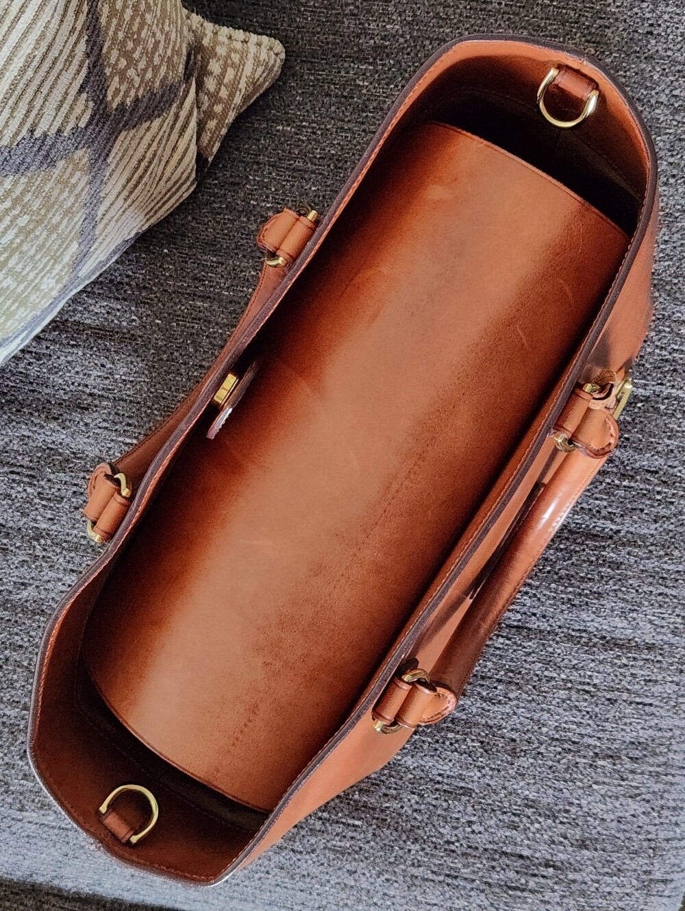 🐎RARE Ralph Lauren🐎 - Heritage Proprietor Leather Tote Bag w/Crossbody Strap - Picture 9 of 13